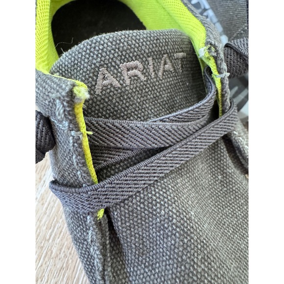 Ariat Hilo Charcoal Grey Neon Green Camo Sole Canvas Loafers 10050954 Mens 7D main image 5